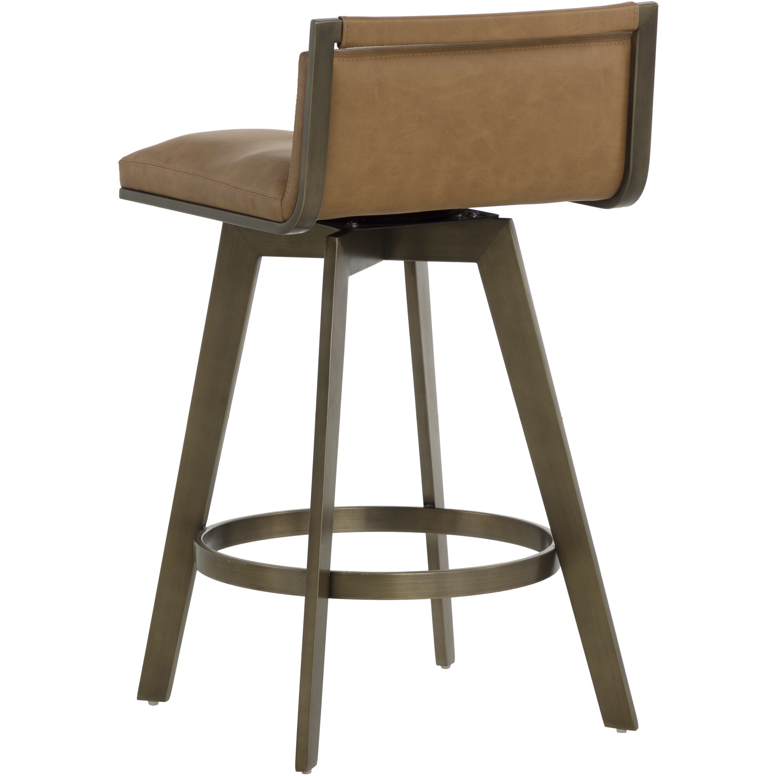 Arizona 32.5 inch Milliken Cognac Swivel Counter Stool
